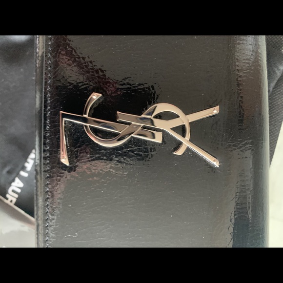 YSL saint Laurent black and silver Kate clutch new - Picture 9 of 14
